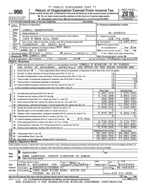 Fillable Online 2016 1231 Form 990 Public Disclosure Copy Lowell