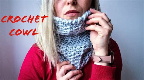 How To Crochet Neck Warmer Cowl For Beginners Fast And Easy Crochetforbeginners Youtube