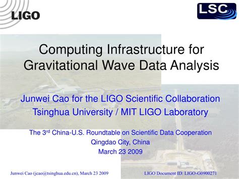 PPT - Computing Infrastructure for Gravitational Wave Data Analysis ...