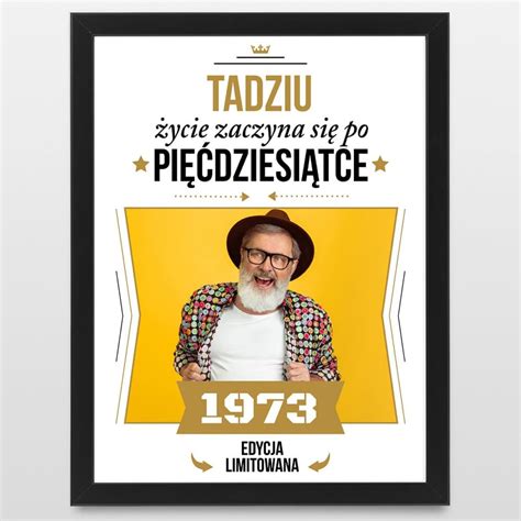 Plakat ze zdjęciem na 50 urodziny ZamówGadżet pl