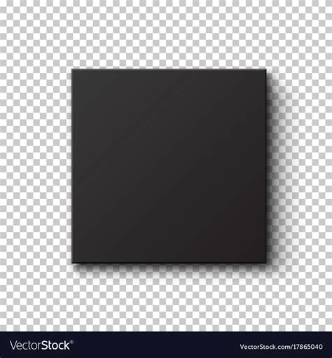 Black box isolated on transparent background Vector Image