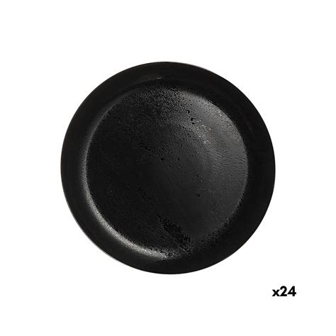 Assiette Plate Luminarc Diana Noir Verre 25 Cm 24 Unités à Prix