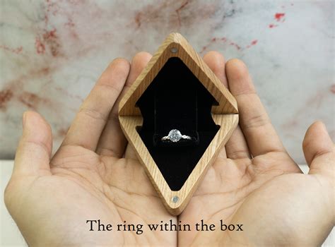 Slim Triangle Ring Box Slim Engagement Ring Box Flip Up Etsy