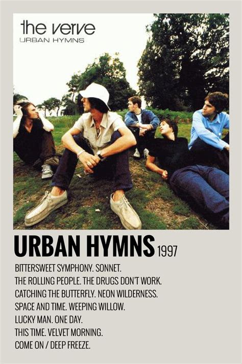 Minimalist Polaroid Album Poster The Verve Urban Hymns Music Cover