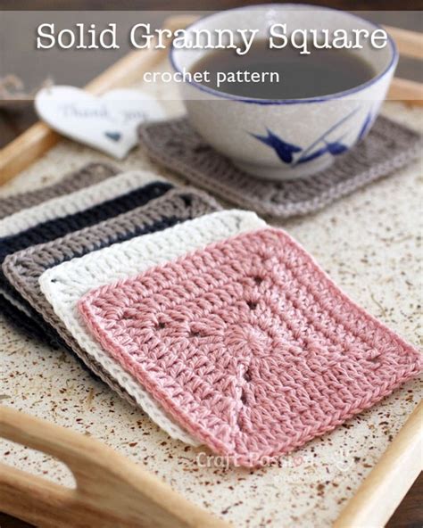 Beautiful Solid Color Granny Square Free Crochet Pattern