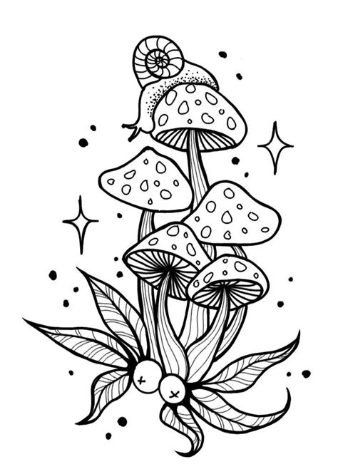 Pin By Katie Hanna On Color Book In 2024 Coloring Book Art Mushroom