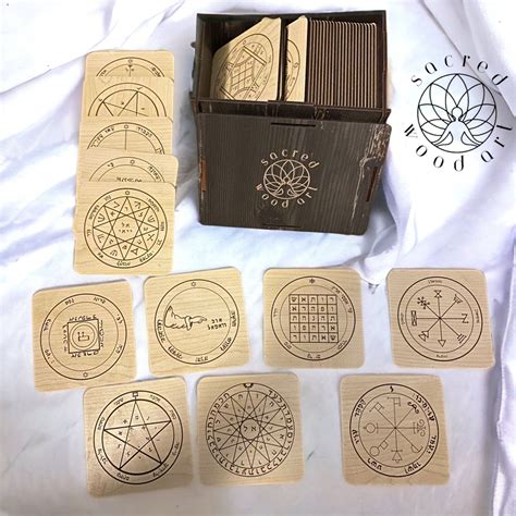 The 44 Seals Of Solomon Wooden Kabbalah Seals For Healing Success