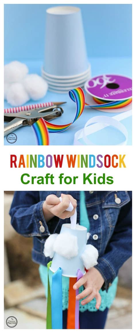 Rainbow Windsock Craft for Kids - Planning Playtime