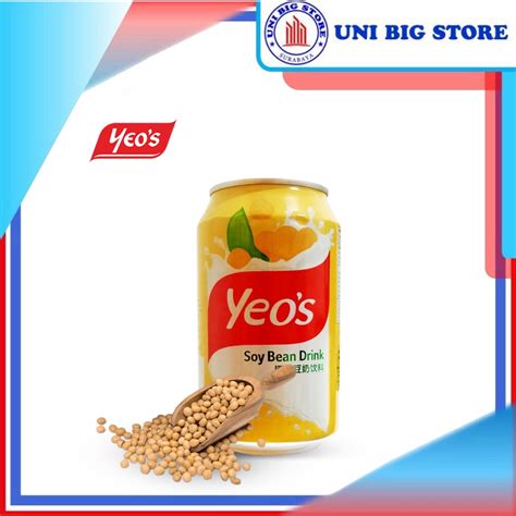 Jual Yeo S YEOS Soy Bean Drink Can 300 Ml Minuman Susu Sari Kedelai Tau