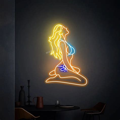 Sexy Woman Body Neon Sign Bathroom Lady Body Neon Sign For Bar