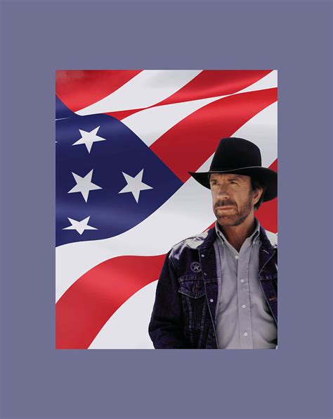 Walker Texas Ranger Chuck Norris Patriotic Painting by Hughes Carrie ...