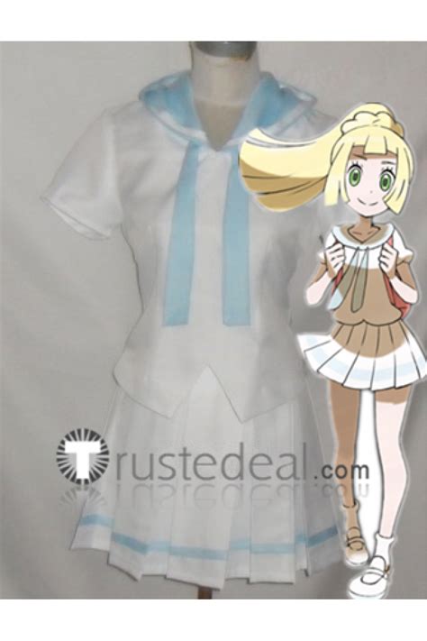 Pokemon Ultra Sun And Ultra Moon Lillie White And Blue Cosplay