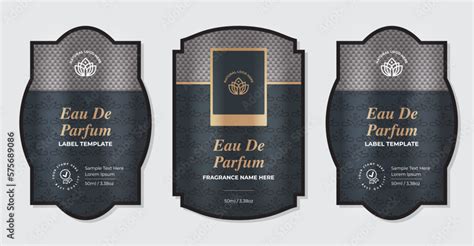 Perfume Label Design Packaging Design, Set luxury products packaging ...