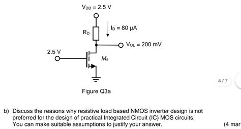 Solved Question 3 A Design The Resistive Load Based Nmos