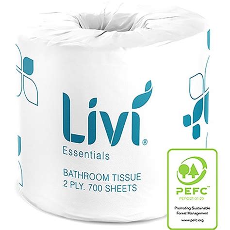 Cleaning Livi Essentials Toilet Paper Rolls Ply Sheet Box Of