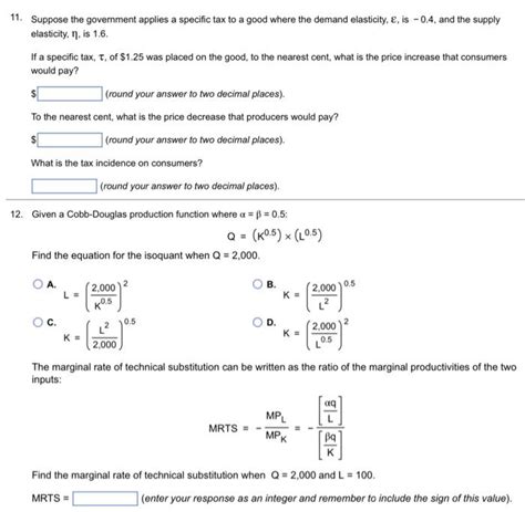 Solved 1 Suppose The Government Applies A Specific Tax To A Chegg