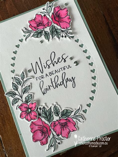 Stampin Up Soft Succulent Framed Florets Card What Cathy Made