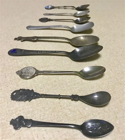 9 Vintage Souvenir Spoons From Varying Events and Locations - Etsy