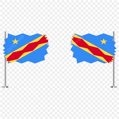 Bandera Nacional De La Rep Blica Democr Tica Del Congo Ondeando Png