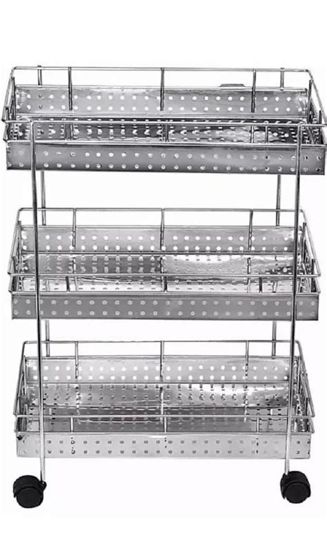 Stainless Steel Ss Kitchen Trolley Sizedimension 26820hld Inch