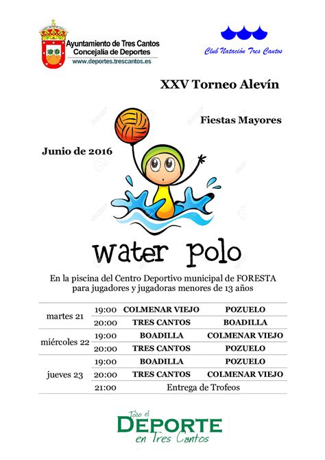 Xxv Torneo Alev N De Fiestas De Tres Cantos Club Nataci N Tres Cantos