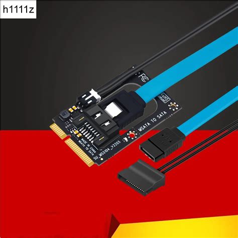 Adaptateur De Carte MSATA Vers SATA Riser Avec Extension 7 Broches