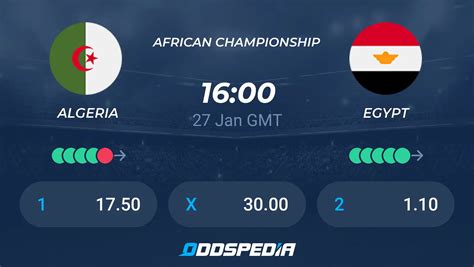 Algeria vs Egypt» Predictions, Odds, Live Score & Stats