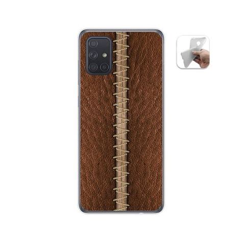 Funda Gel Tpu Samsung Galaxy A71 Diseño Cuero 01 con Ofertas en