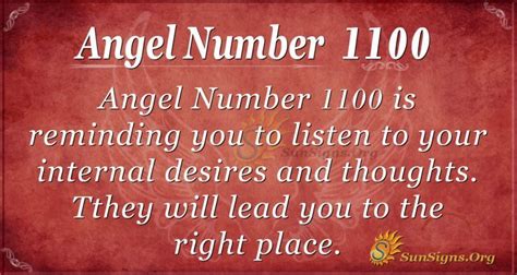 Angel Number 1100 Meaning Listening To Internal Desires Sunsignsorg