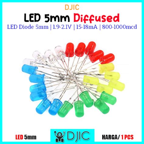 Jual Lampu LED 5mm Diffused LED Diode 5 Mm Shopee Indonesia