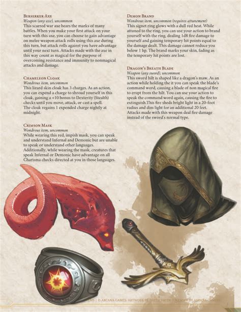 5E Magic Items Dungeons And Dragons Fan Art