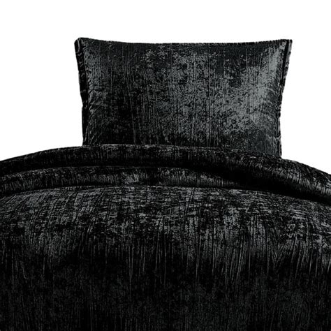 Jay 2 Piece Twin Comforter Set Black Polyester Velvet Deluxe Texture Bed Bath And Beyond