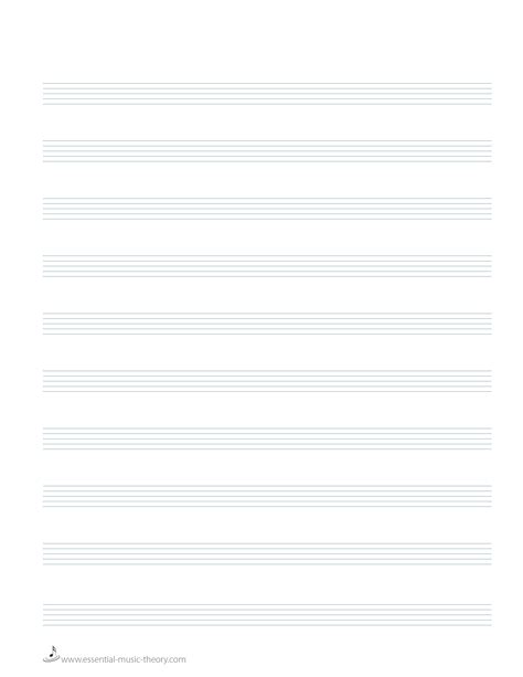 Printable Blank Music Staff Paper