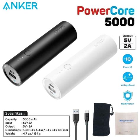 Jual Anker Powerbank 5000 Mah A1109 PowerCore 5000mAh Power Bank