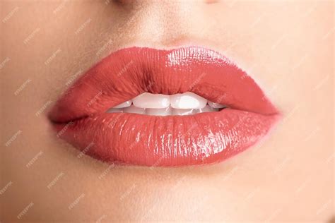 Premium Photo Closeup Beautiful Lips Sexy Plump Lips Which Lipstick