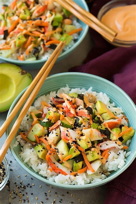 California Roll Sushi Bowl Recipe Cooking Classy