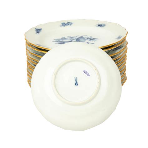 MEISSEN Kaffeeservice F 9 Personen Blaue Blume 1 Wahl 1924 1934