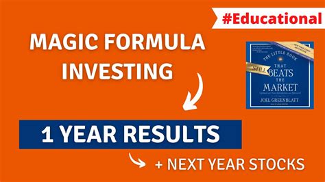 Magic Formula Investing Update ACTUAL 1st Year Results YouTube