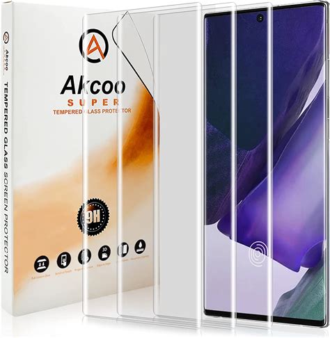 [3 Pack]galaxy Note 20 Ultra Uv Screen Protector Akcoo [fingerprint