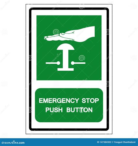 Signe De Symbole De Bouton Poussoir D Arr T D Urgence Illustration De