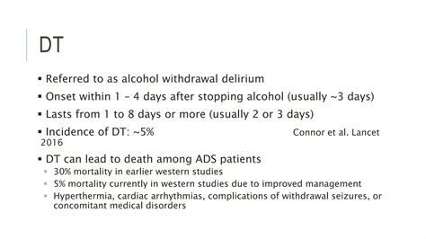 Alcohol withdrawal management | PPT