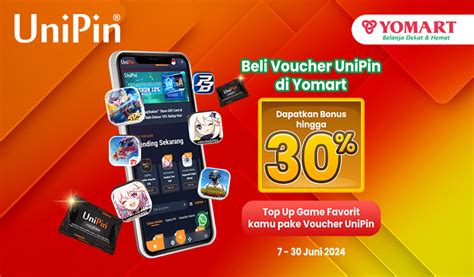 Top Up Game Pake Voucher Unipin Dan Beli Di Yomart Dapat Bonus Hingga