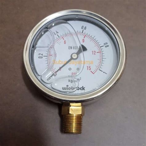 Jual Pressure Gauge Raket Stainless 4 Inchi 1 Bar 15 Psi Di Seller