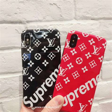 ブランドSUPREME ルイヴィトンコラボレーション作アイフォン8 7 プラス ジャケットケース表面がスムースでキズやホコリがつけ難い