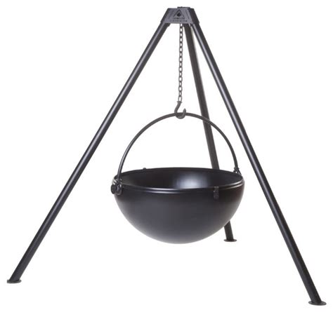 The Wrangler Cast Iron Fire Pit With Tripod By Cowboy Cauldron