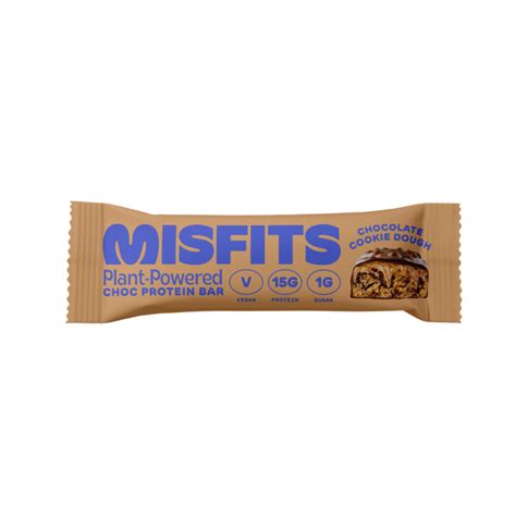 Misfits Cookie Dough Barre Protéinée Vegan 45g Siradis Suisse