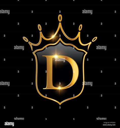 Initial D Monogram Alphabet With A Crown Royal King Queen Luxury