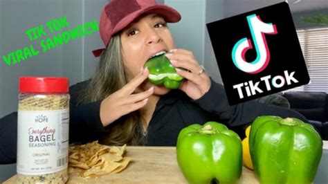 Tik Tok Viral Bell Pepper Sandwich Mukbang 먹방쇼 33 Carmen Estela