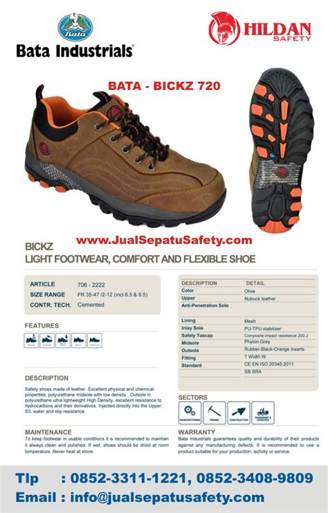 Jual Sepatu Safety BATA BICKZ 720 Asli MURAH Di JAKARTA