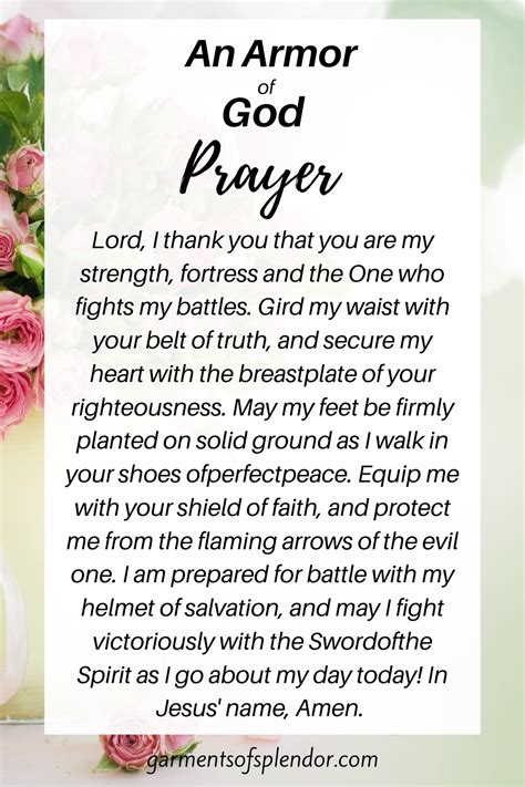 Armor Of God Prayers To Pray With Power With Free Printables Artofit